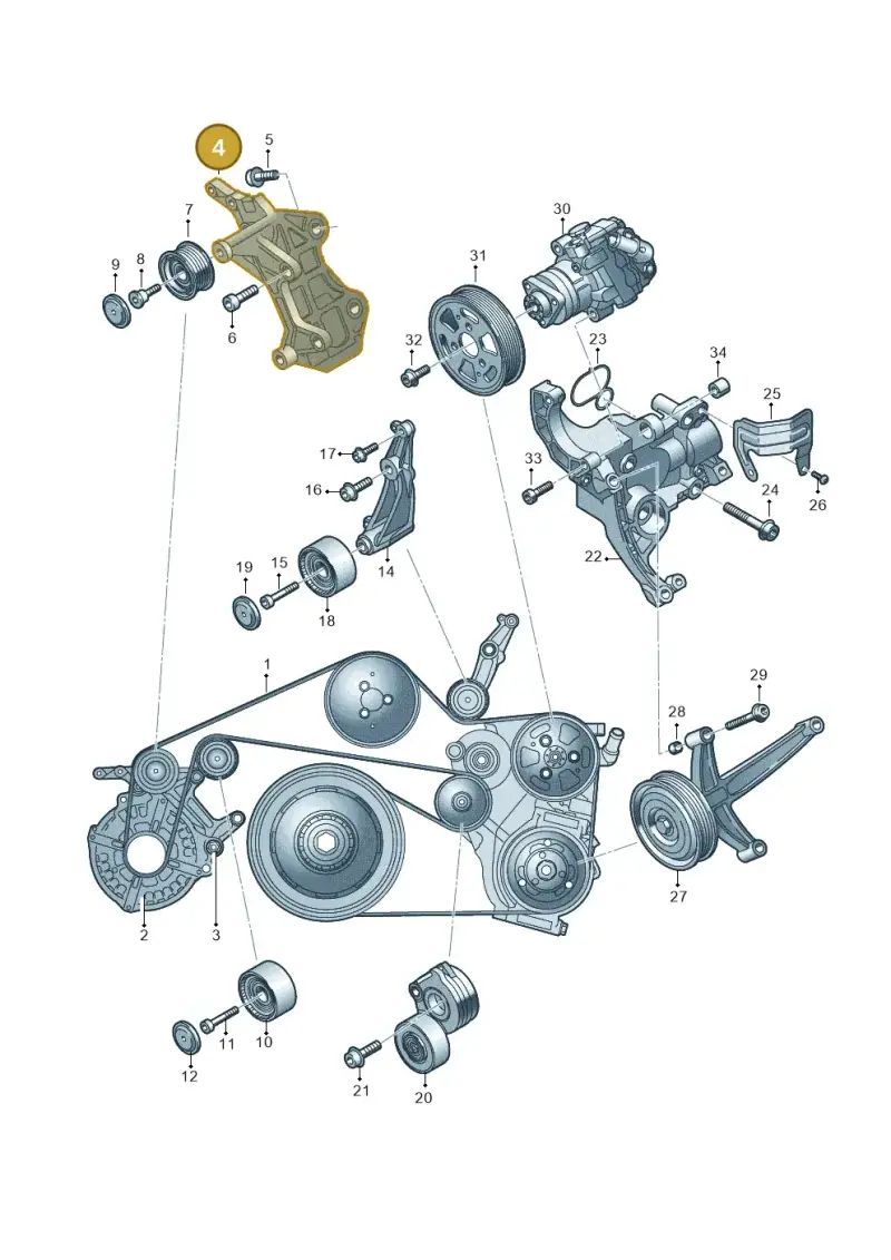 059903143BJ — Volkswagen Amarok twin cab (2022-) diagram 894903800, position 4