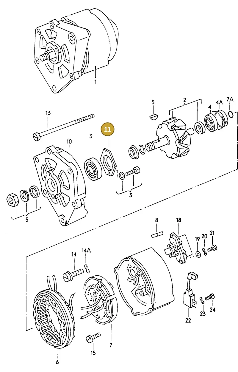 059903543 — Volkswagen LT, LT 4x4 (28-55) (1989-1995) diagram 006110000, position 11