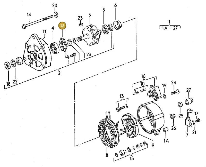 059903543 — Volkswagen Passat syncro (1991-1993) diagram 084161000, position 12