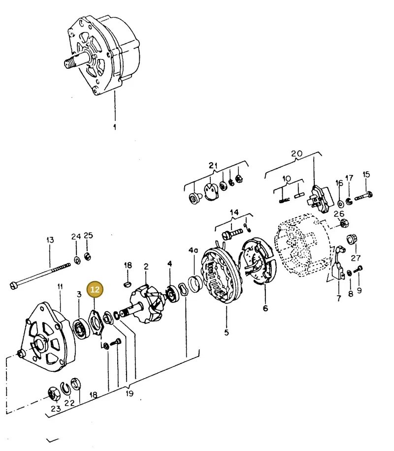 059903543 — Volkswagen GOLF,JETTA (MEX) (1987-1992) diagram 108148000, position 12