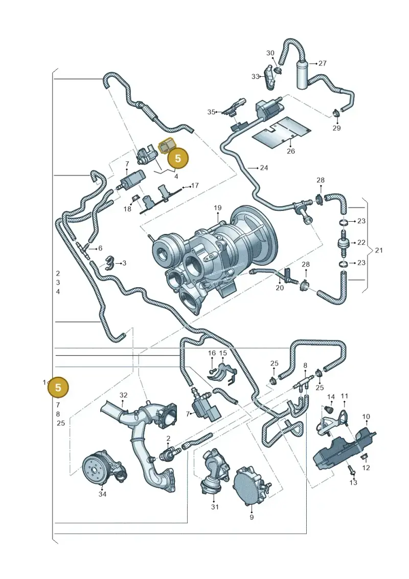 059906629D — Volkswagen Touareg (2017-2023) diagram 439133200, position 5