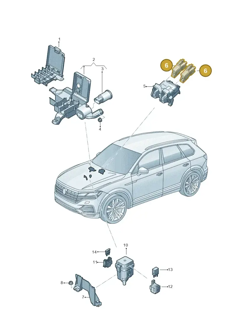 059907282C — Volkswagen Touareg (2017-2023) diagram 439937010, position 6