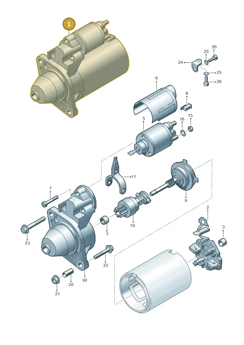 059911024GX — Volkswagen Phaeton (lang) (2003-2006) diagram 255911500, position 1