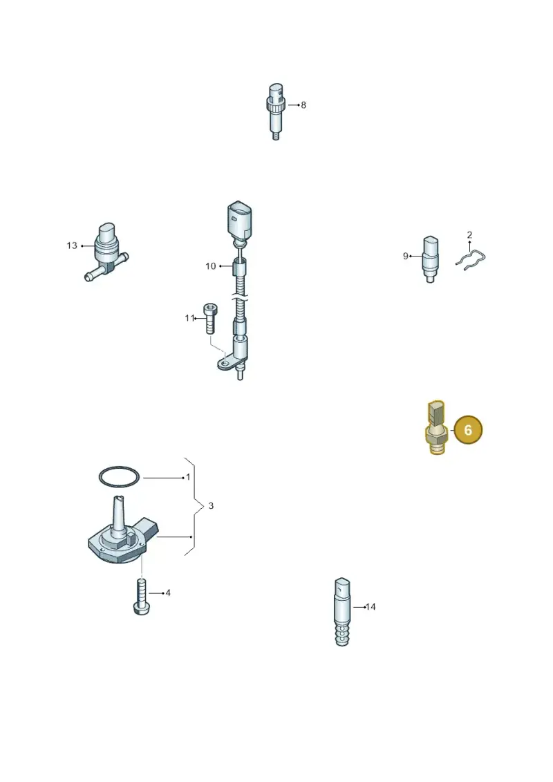 059919081G — Volkswagen Touareg (2012-2014) diagram 693919600, position 6