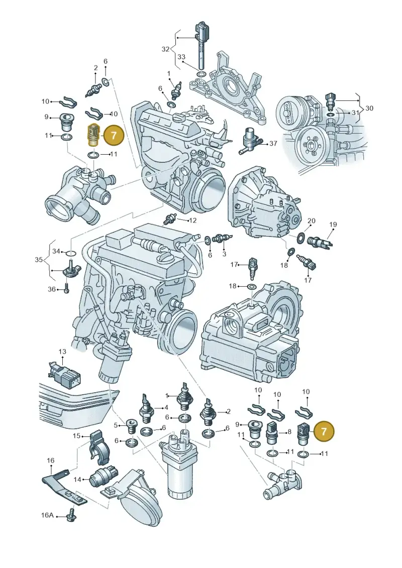 059919501 — Volkswagen POLO (1999-2001) diagram 121919600, position 7