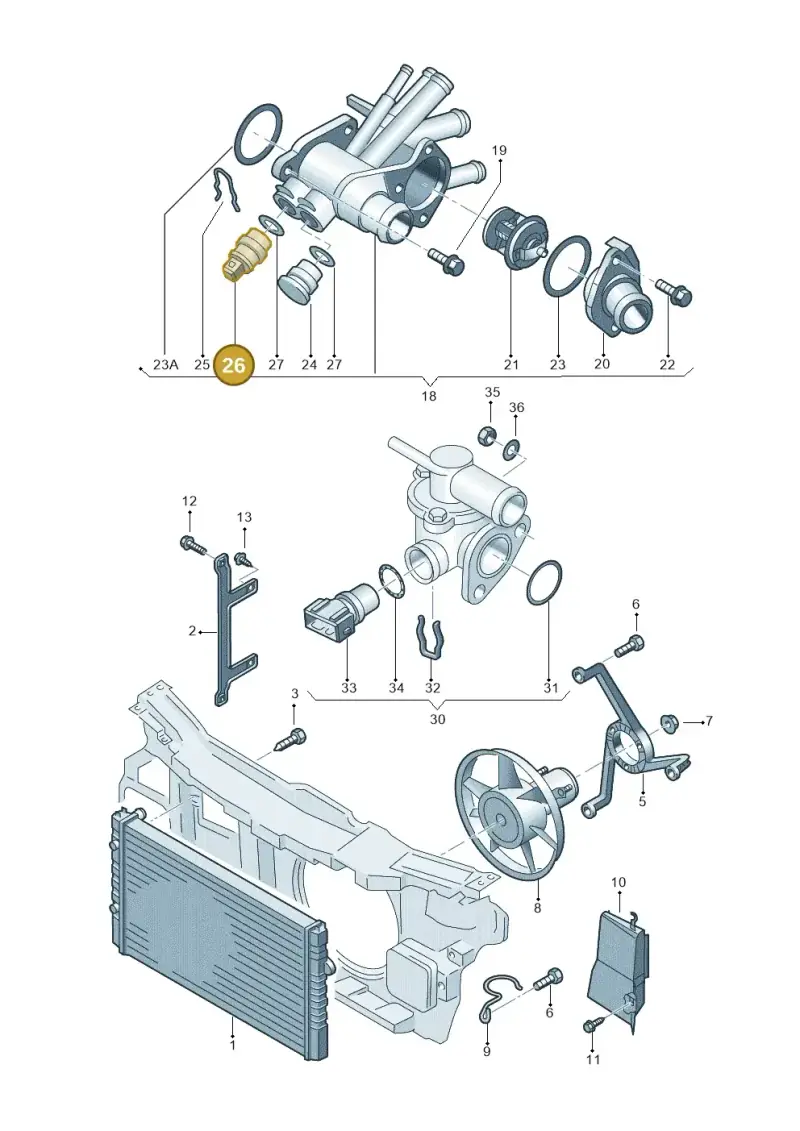 059919501 — Volkswagen LUPO/3L TDI (1998-2003) diagram 231121700, position 26