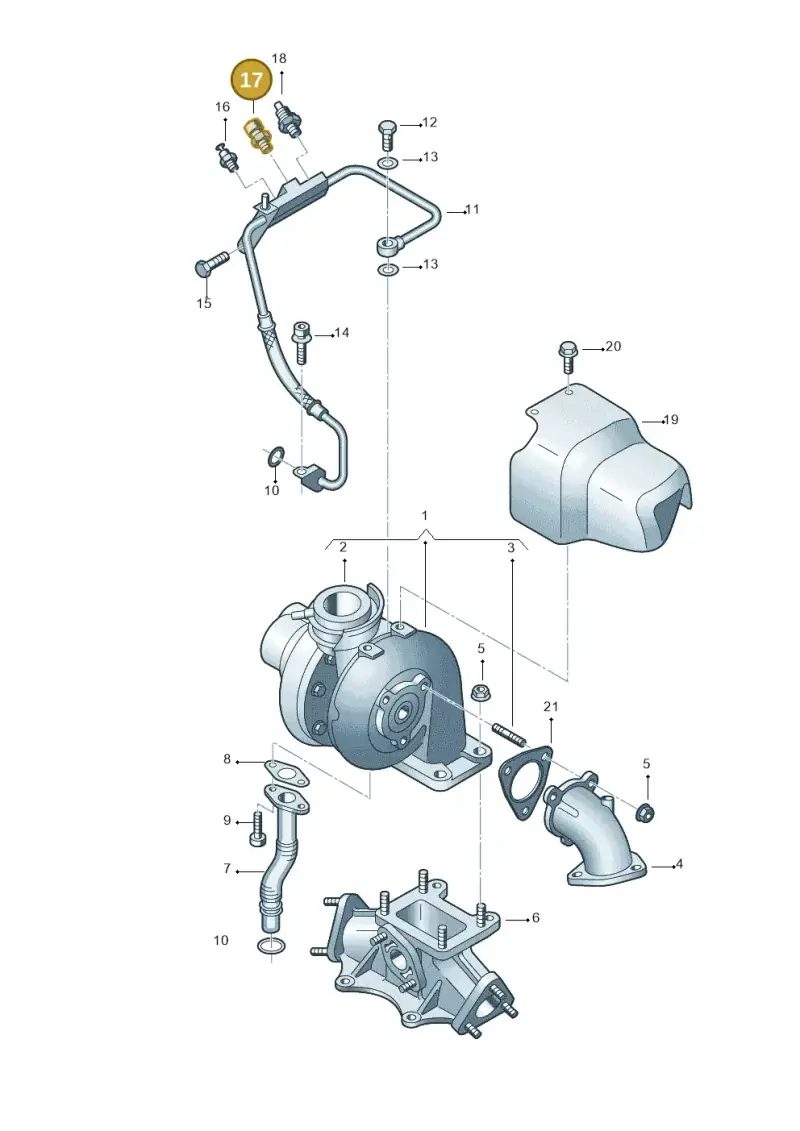 059919563 — Volkswagen PASSAT/4MOTION/W8 (2002-2005) diagram 260145700, position 17
