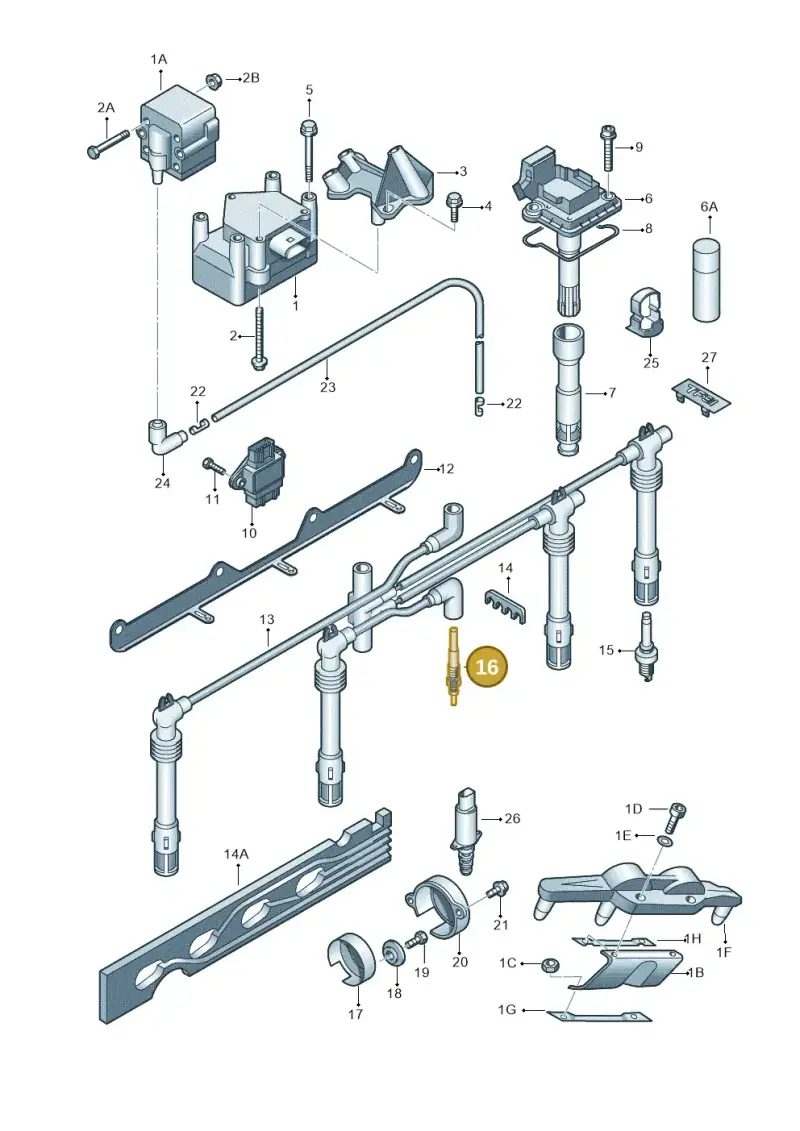 059963319F — Volkswagen Transp. dropside (2009-2011) diagram 649905000, position 16