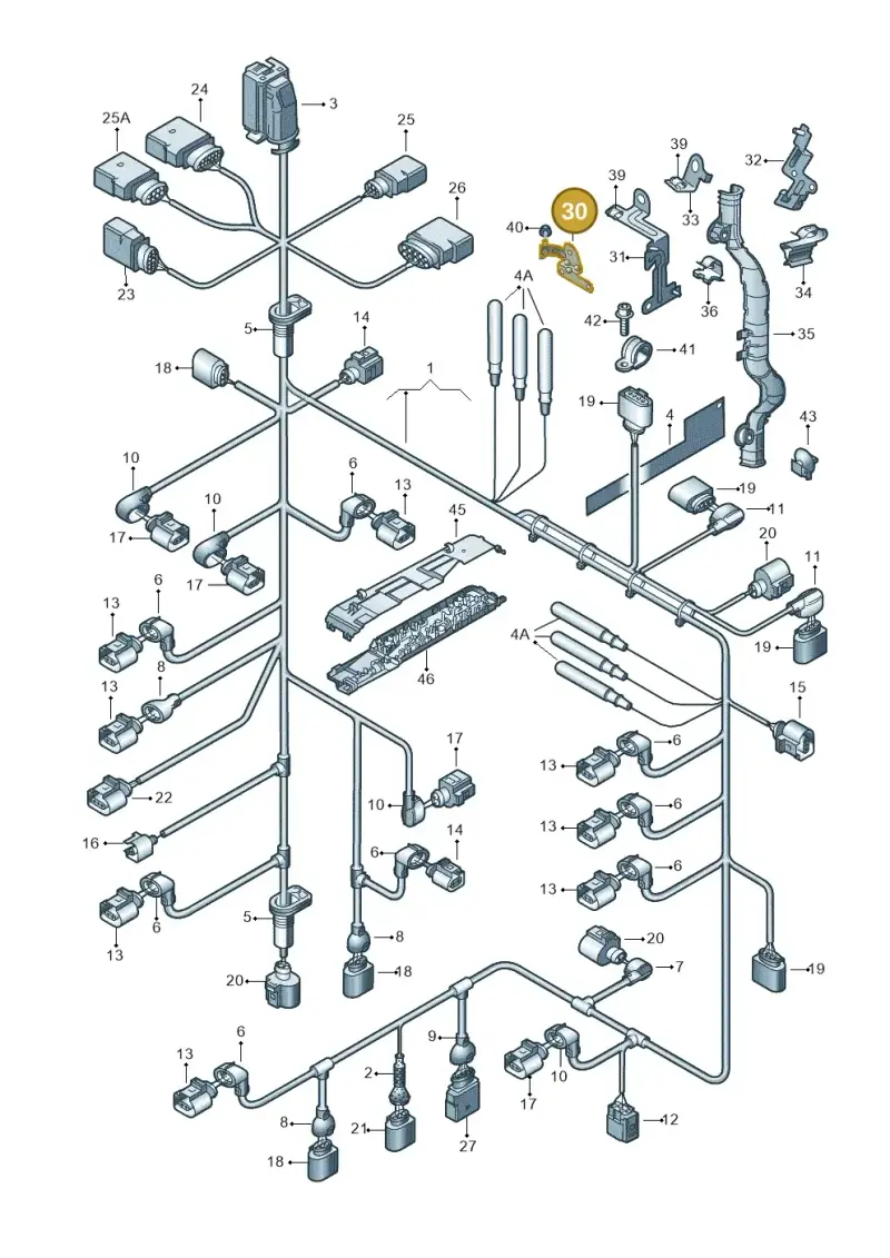 059971501A — Volkswagen Phaeton 4motion (2010-2016) diagram 258971120, position 30
