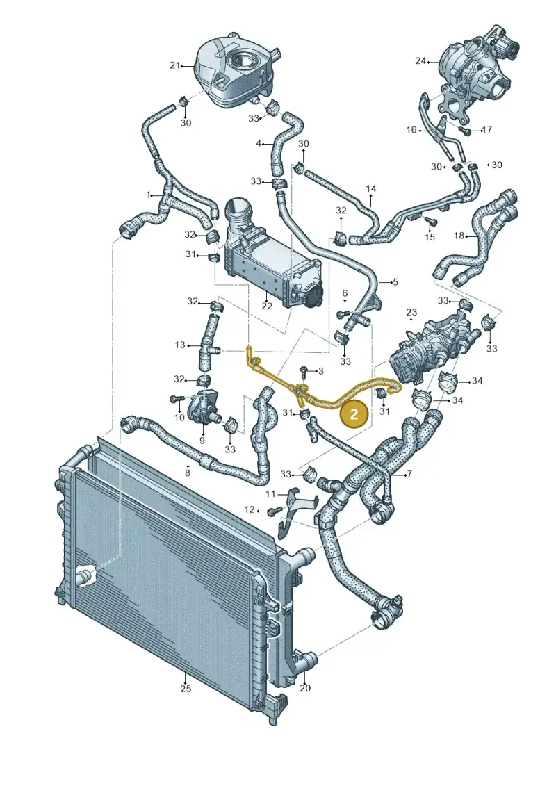 05C121064C — Skoda Octavia (2019-2022) diagram 596121044, position 2