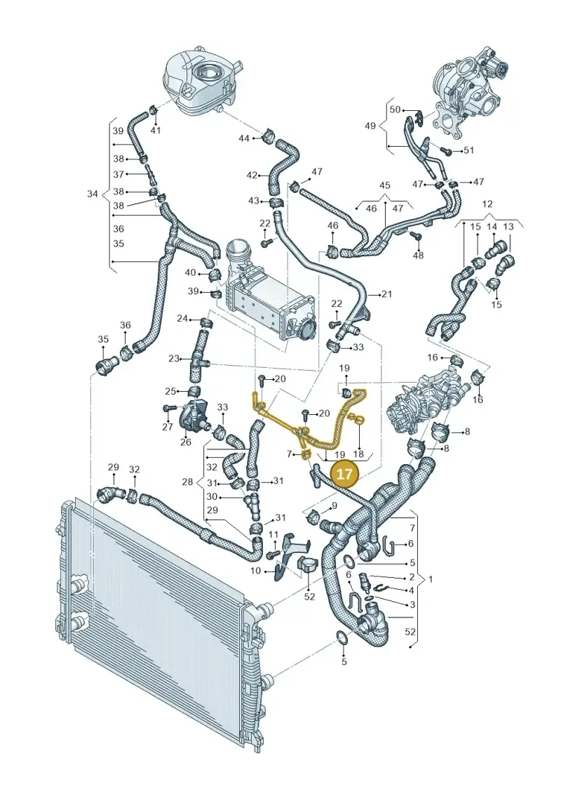 05C121064C — Volkswagen T-Cross (2018-2025) diagram 837121170, position 17