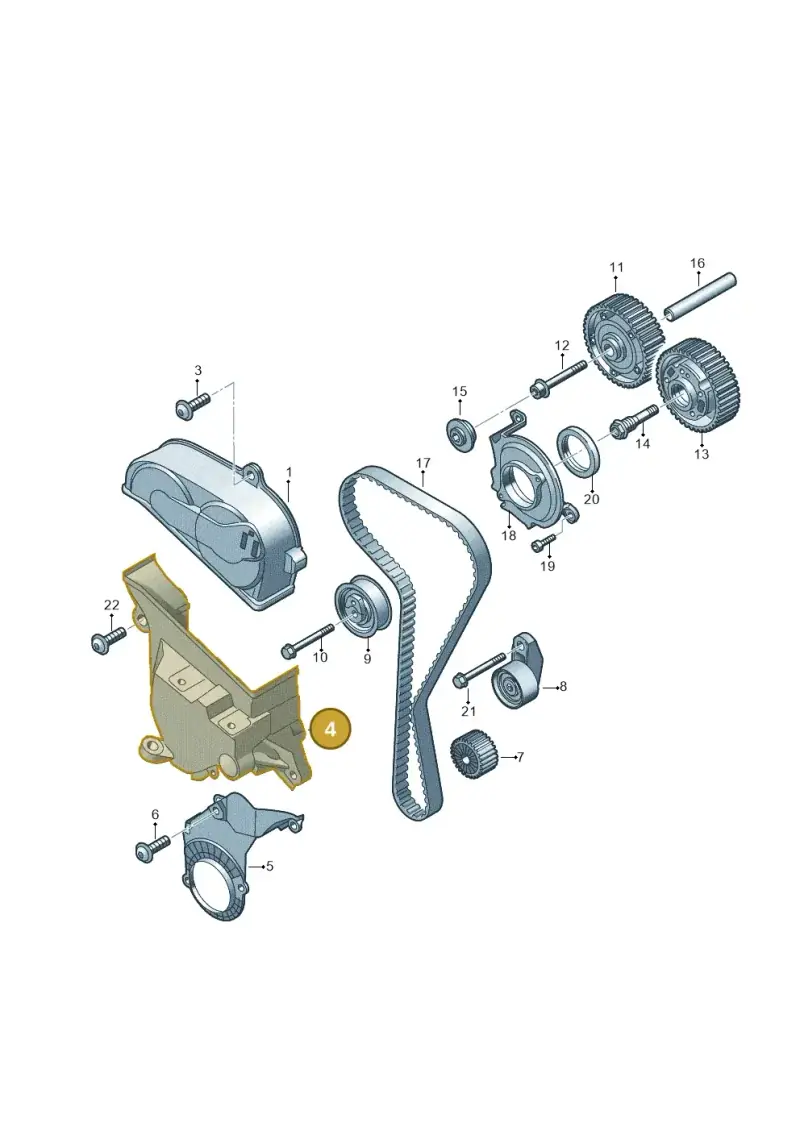 05C199207 — Volkswagen Taigo (2021-2025) diagram 2f0109302, position 4