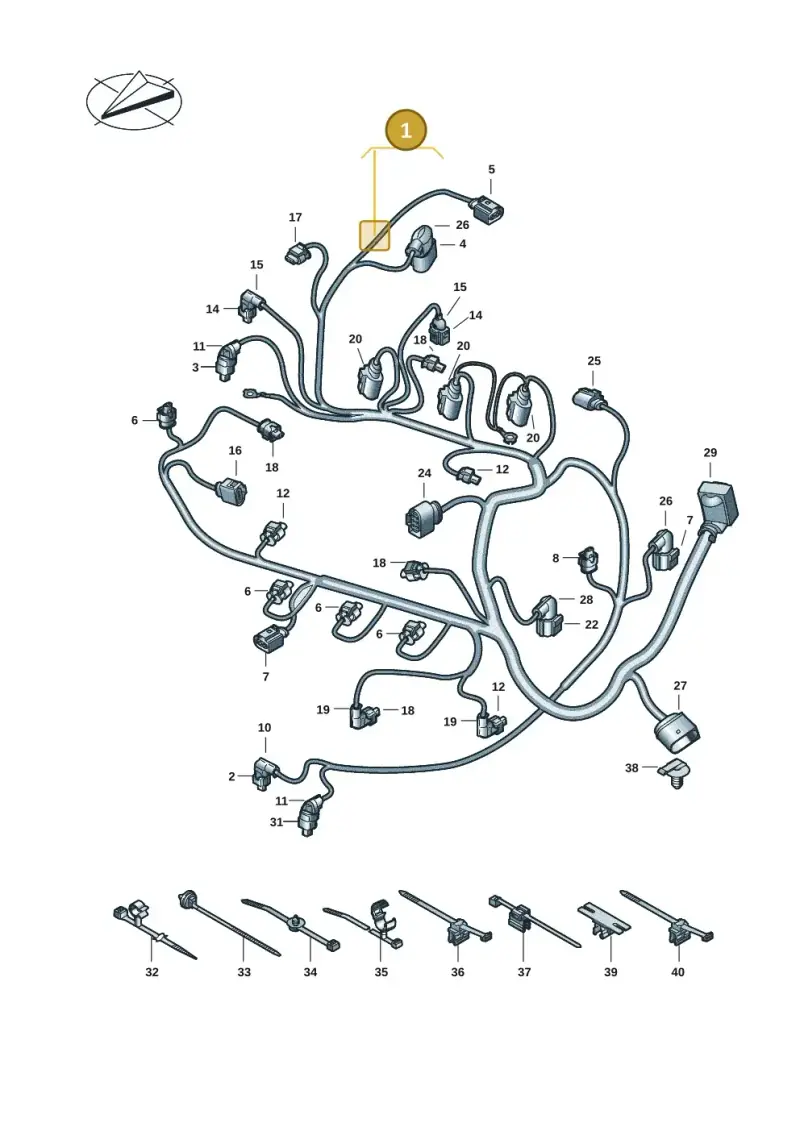 05C972610 — SEAT Leon (2019-) diagram 5h0971014, position 1