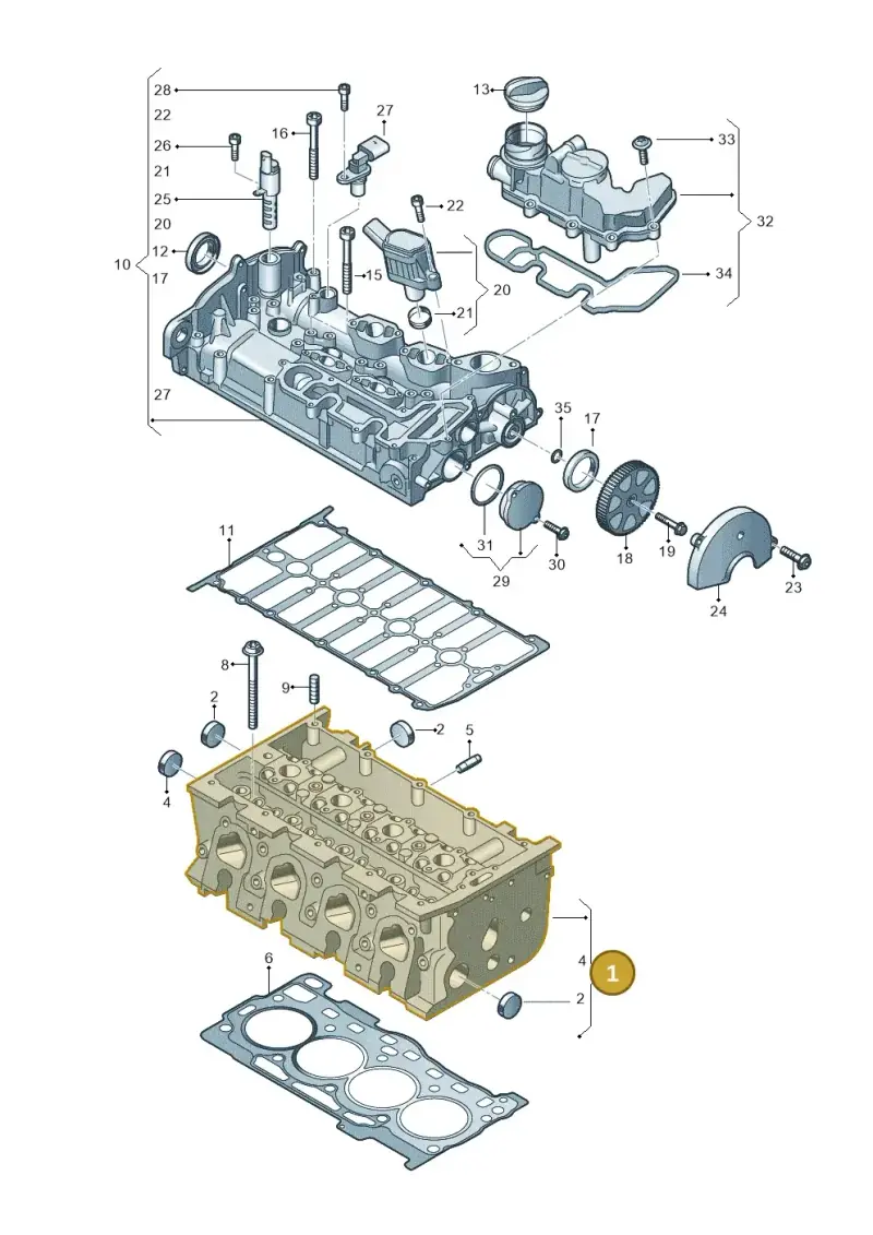 05E103063F — Volkswagen Taigo (2021-2025) diagram 827103460, position 1