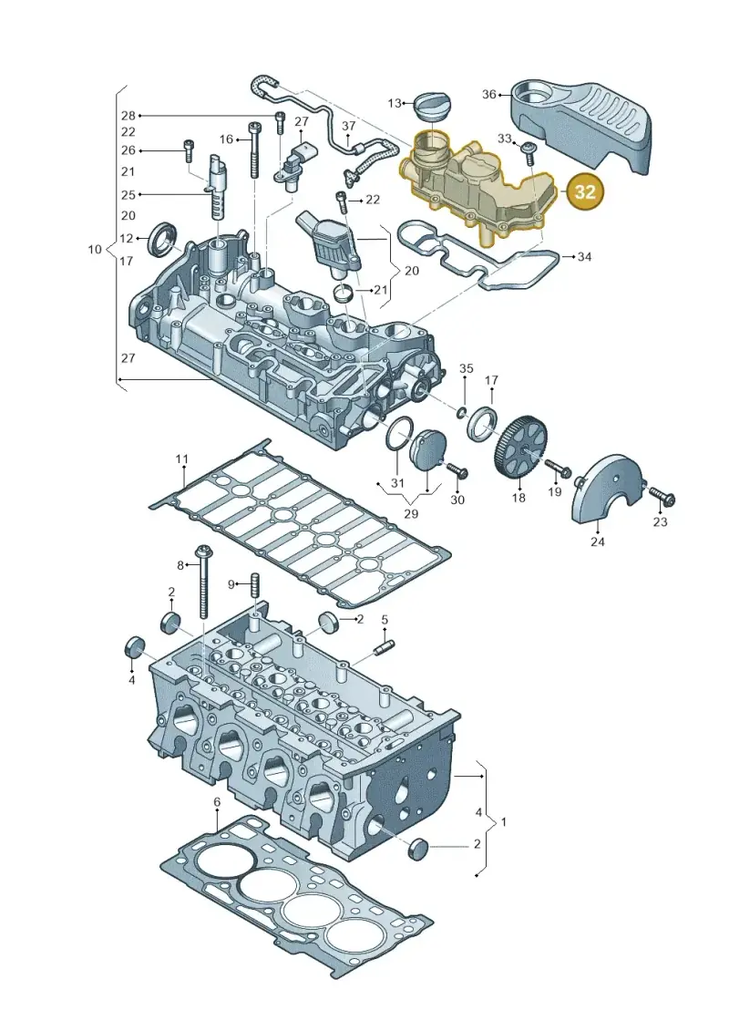 05E103495C — Volkswagen Passat estate (2023-) diagram 813103460, position 32