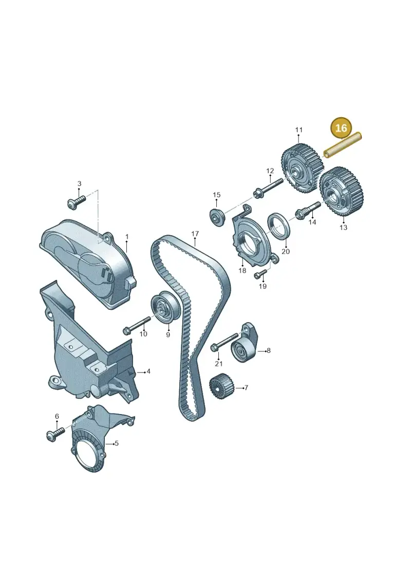 05E103825 — Volkswagen Polo 1.0 BlueMotion (2017-2024) diagram 837109053, position 16