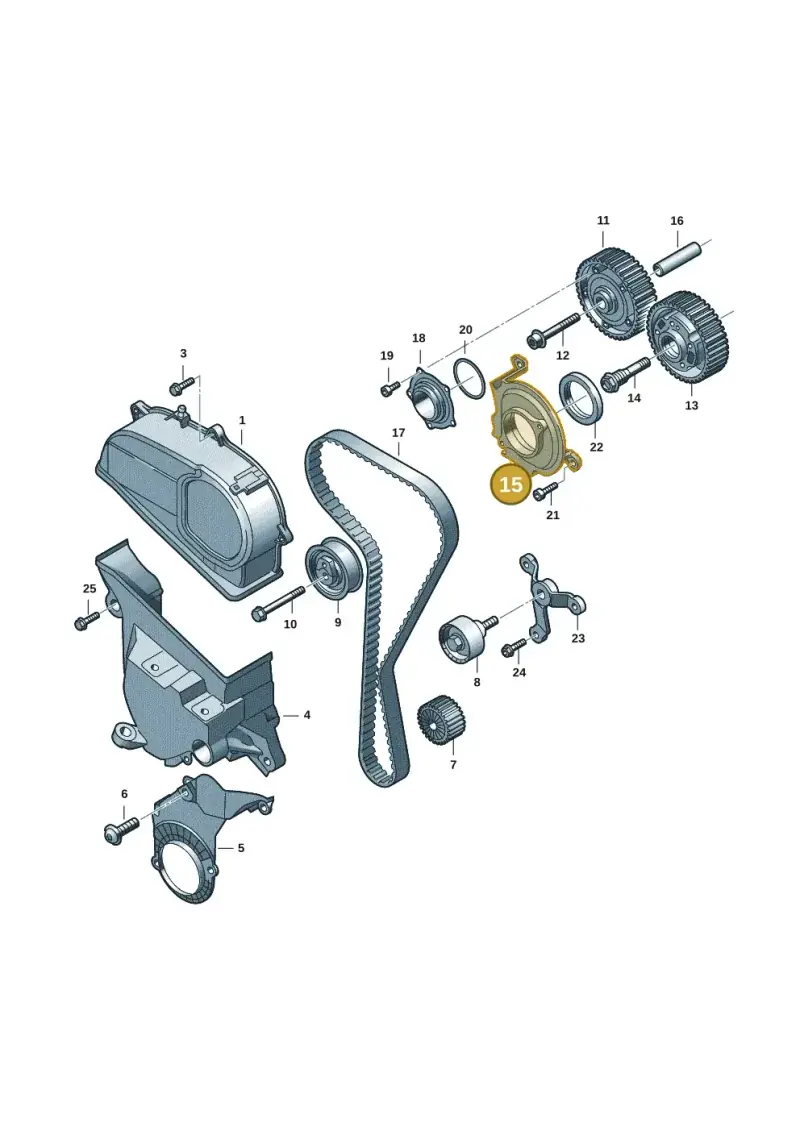 05E109093C — Volkswagen Taigo (2021-2024) diagram 2ka109010, position 15