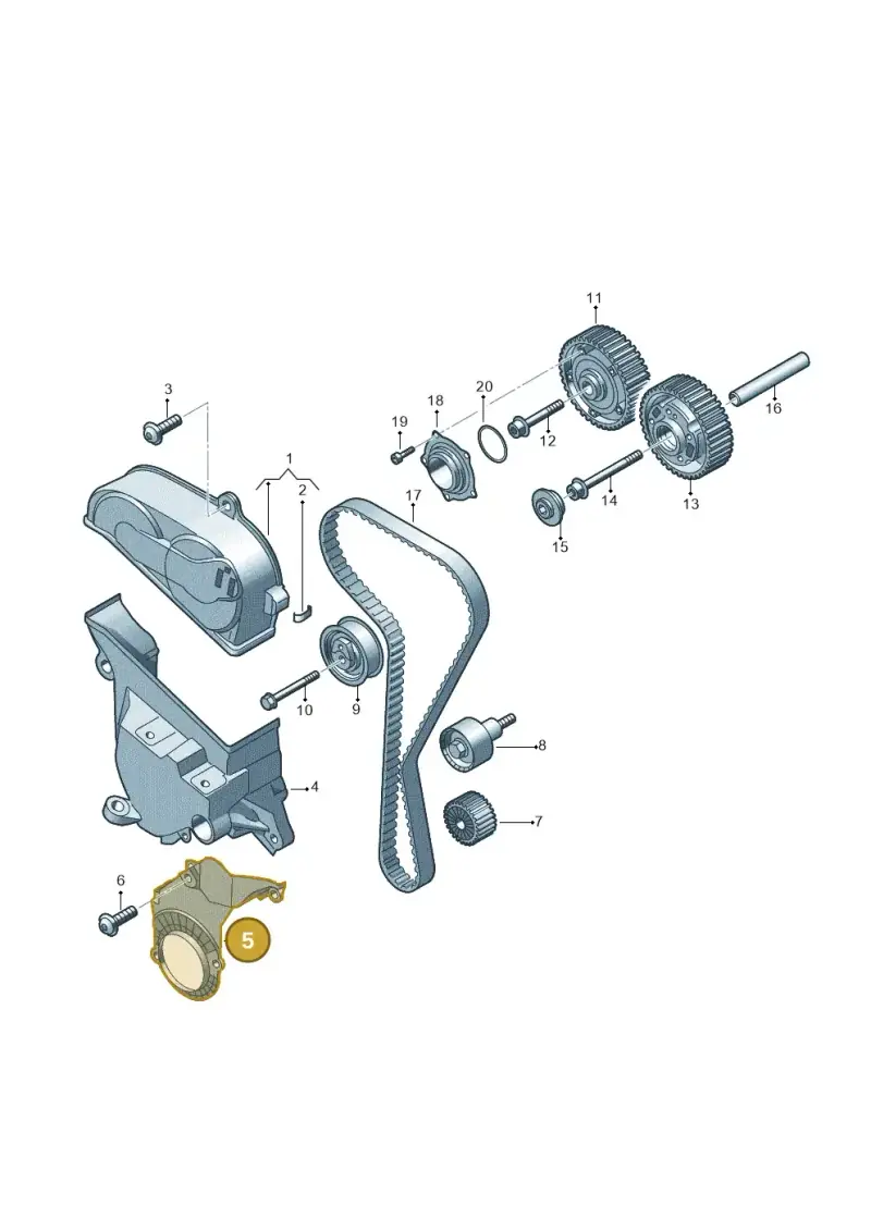 05E109175C — Volkswagen Tiguan 2.0 4Motion (2017-2024) diagram 708109270, position 5