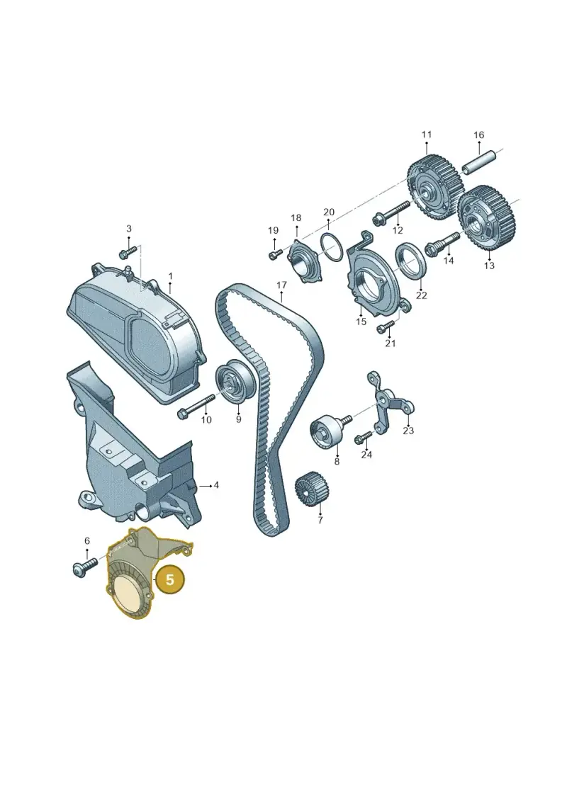 05E109175C — Volkswagen T-Roc convertible 1.5 (2019-2024) diagram 827109570, position 5