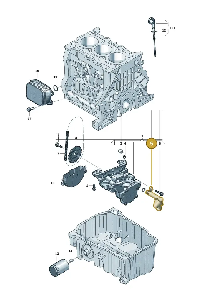 05E115251 — Volkswagen Taos 1.4 (2020-2024) diagram 2gm115010, position 5