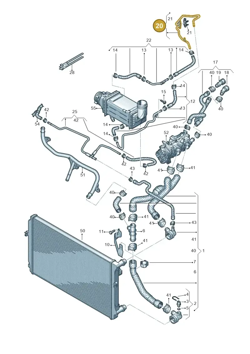05E121497A — SEAT CUPRA Formentor (2020-) diagram 827121020, position 20