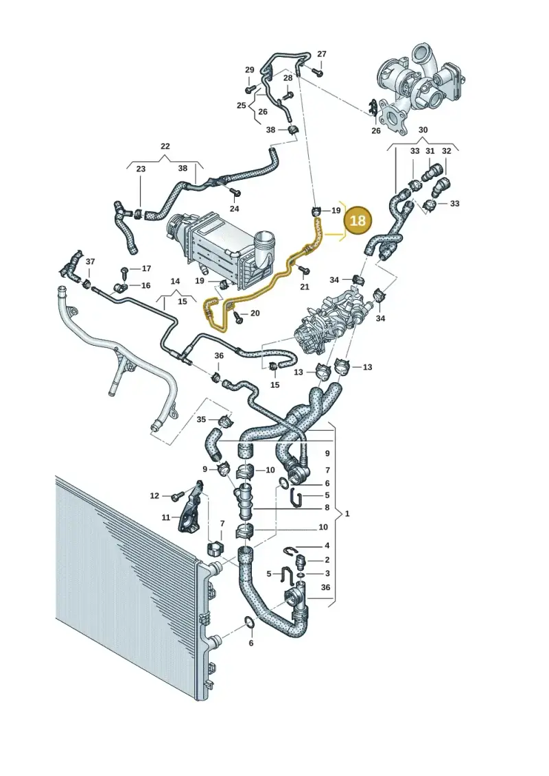 05E122447F — Volkswagen Caddy Maxi Kombi (2020-2024) diagram 869121303, position 18