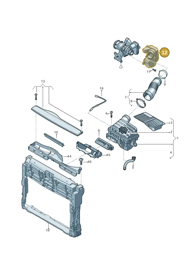 05E129654S — Volkswagen Taos 1.4 (2020-2024) diagram 2gm129005, position 12
