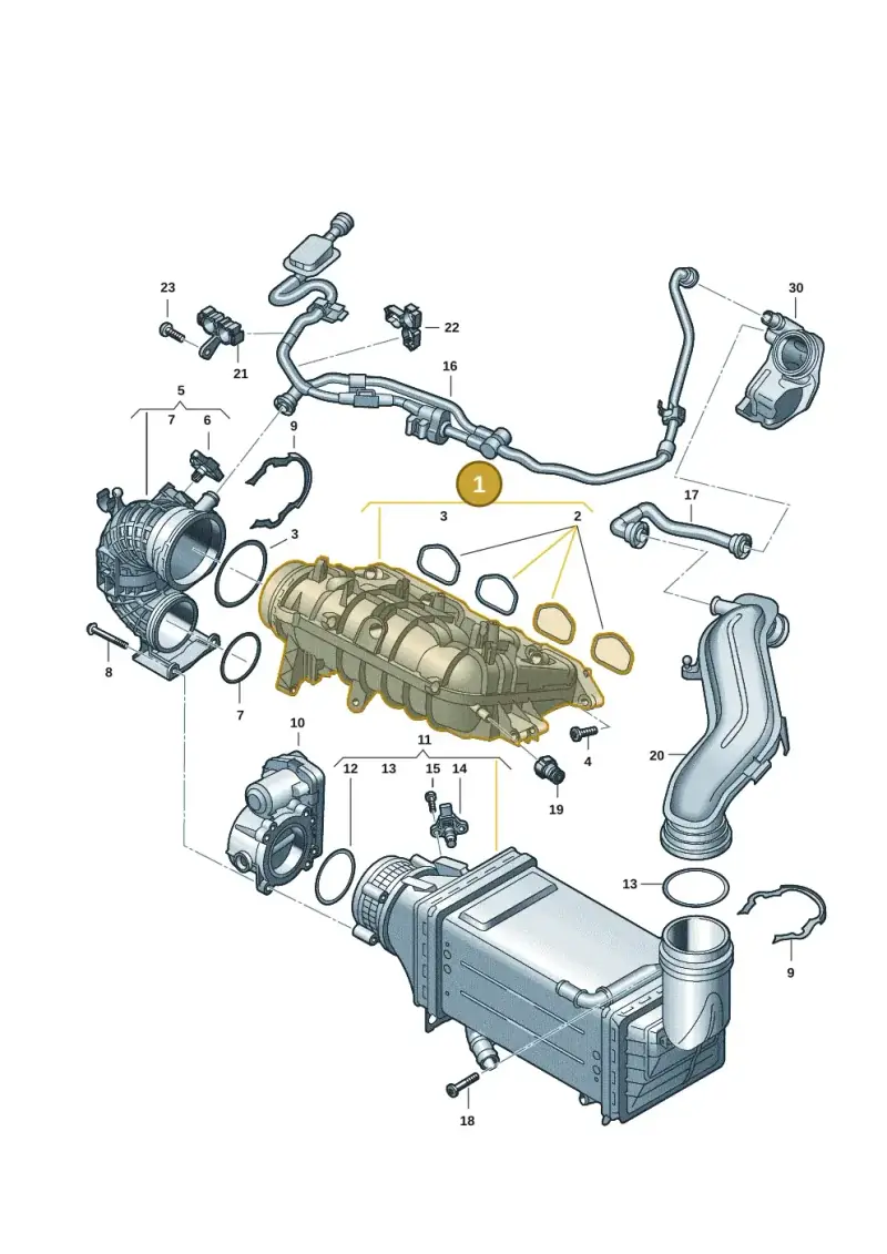05E129709S — Volkswagen Passat estate (2023-) diagram 57x133060, position 1