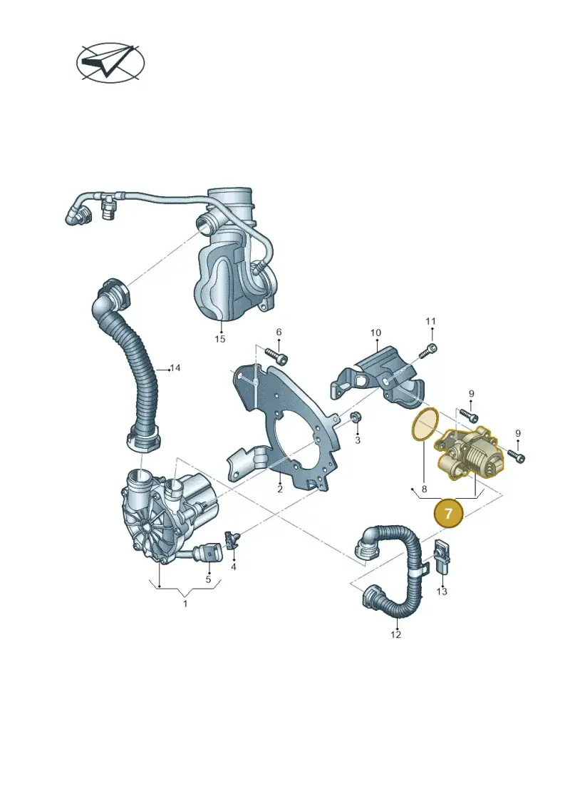05E131097 — Volkswagen Taos 1.4 (2020-2024) diagram 745131050, position 7