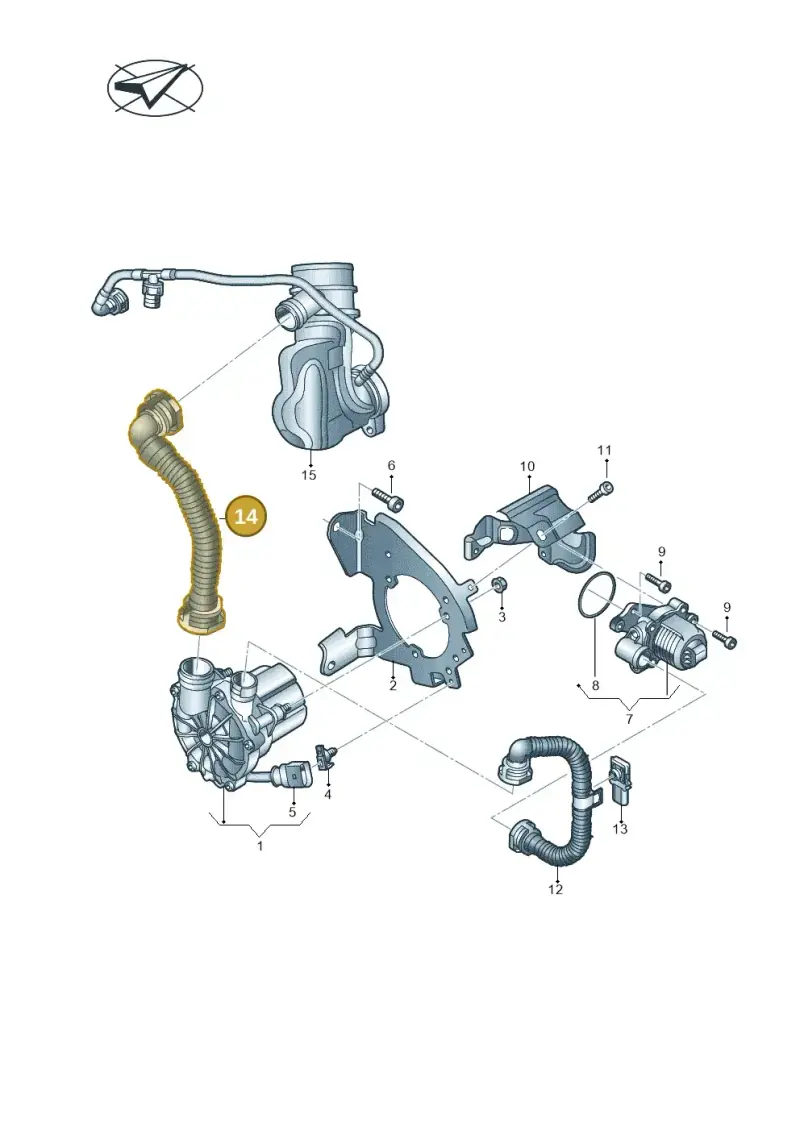 05E131149 — Volkswagen Taos 1.4 (2020-2024) diagram 745131050, position 14