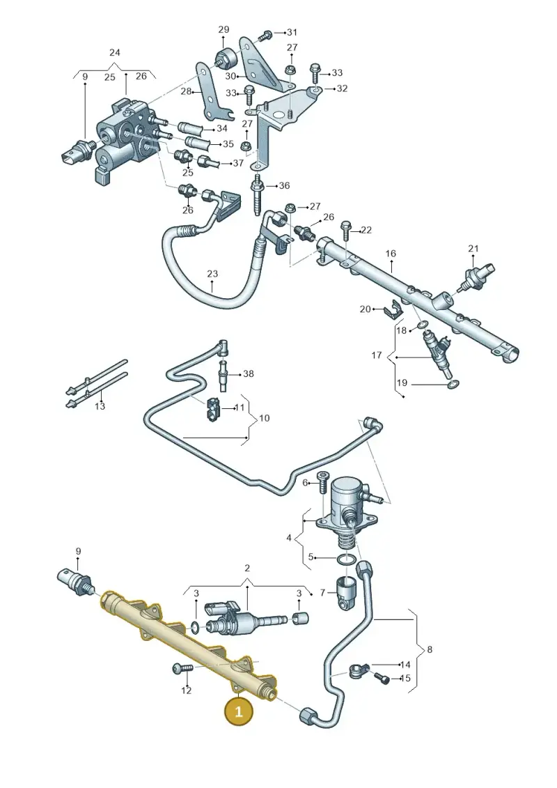 05E133320B — Volkswagen Caddy Maxi Kombi (2020-2024) diagram 827133132, position 1