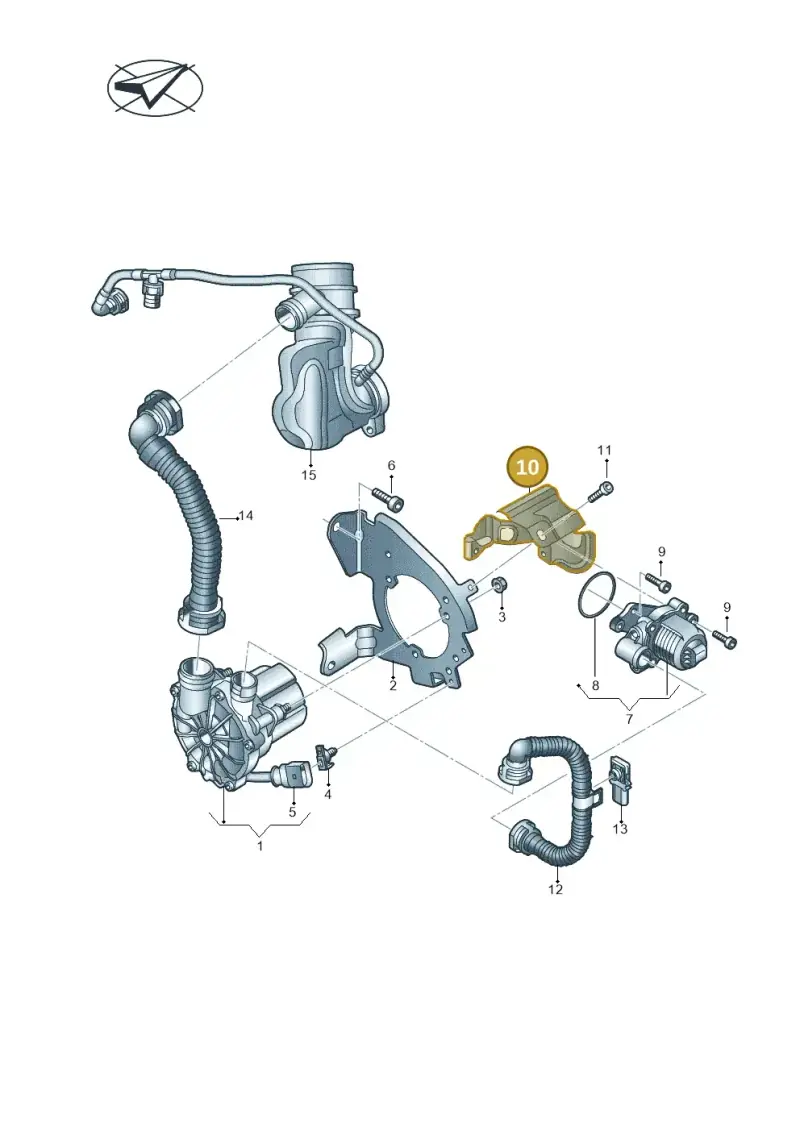 05E133833 — Volkswagen Taos 1.4 (2020-2024) diagram 745131050, position 10