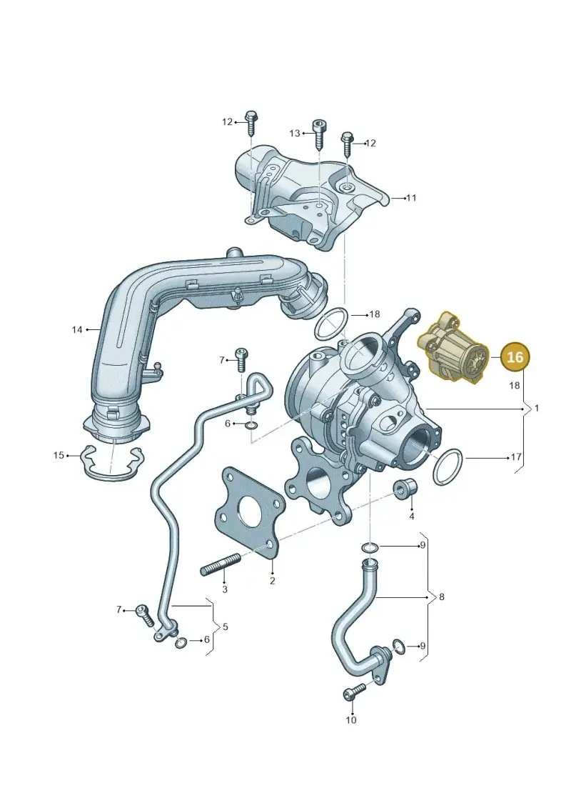 05E198725A — Volkswagen Taigo (2021-2024) diagram 5h0145150, position 16