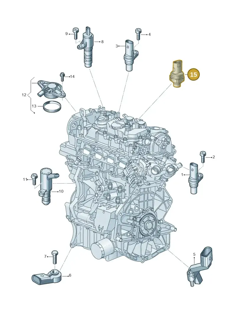 05E906277A — Volkswagen Caddy Maxi Kombi (2020-2024) diagram 907601025, position 15