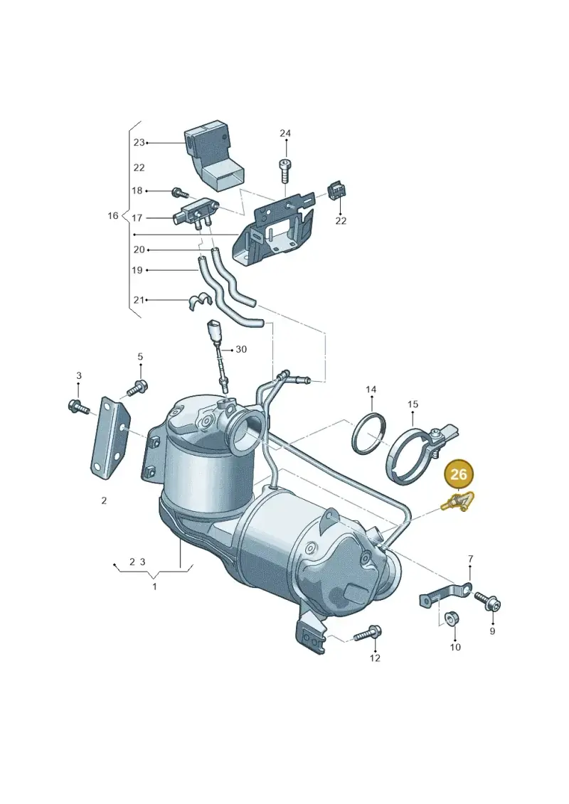 05E919519P — Audi A3 Sportback (2019-2025) diagram 596253025, position 26
