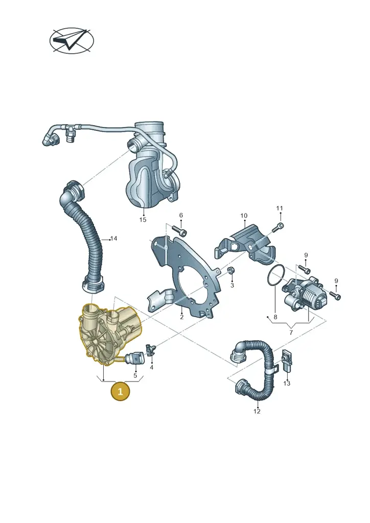 05E959253 — Volkswagen Taos 1.4 (2020-2024) diagram 745131050, position 1