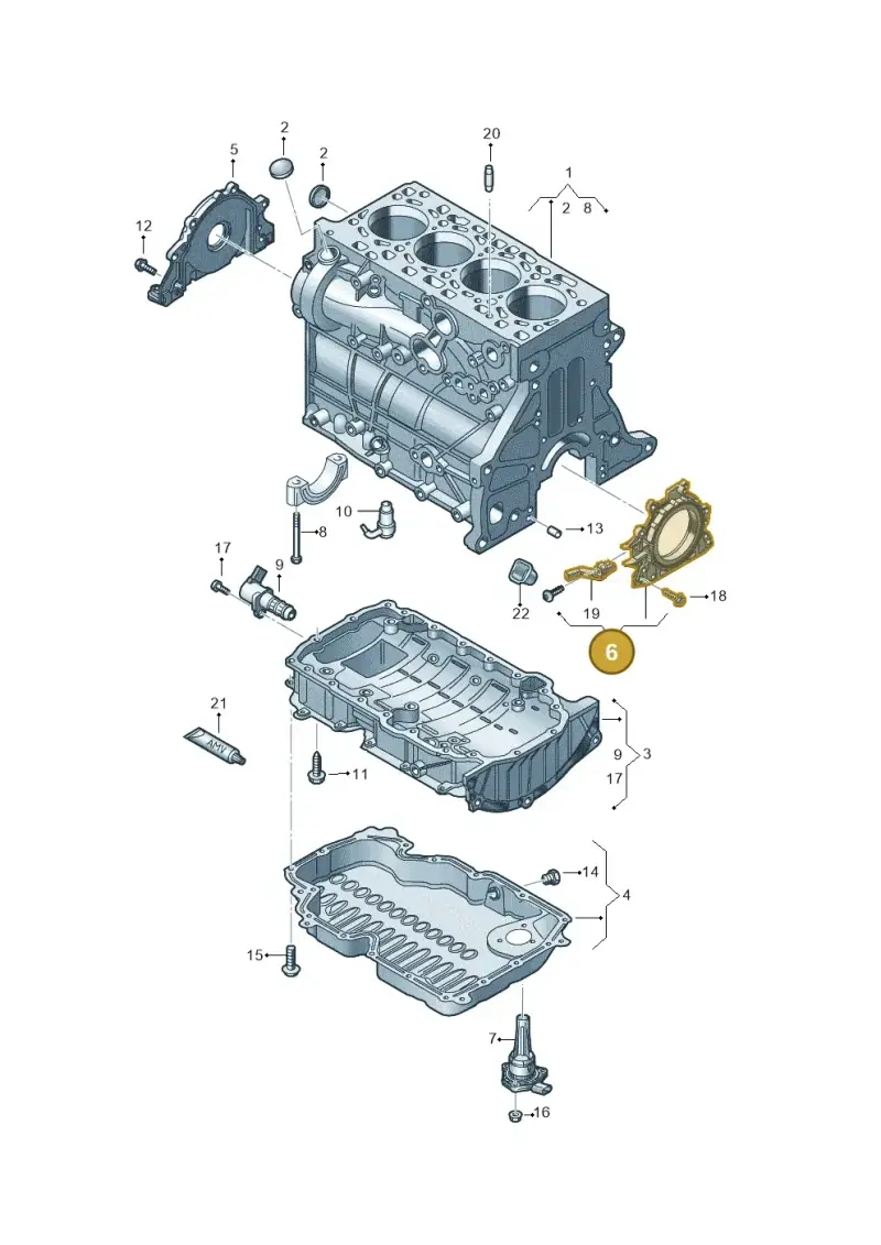 05L103171A — Volkswagen Caddy Maxi Kombi (2020-2024) diagram 5h0103036, position 6