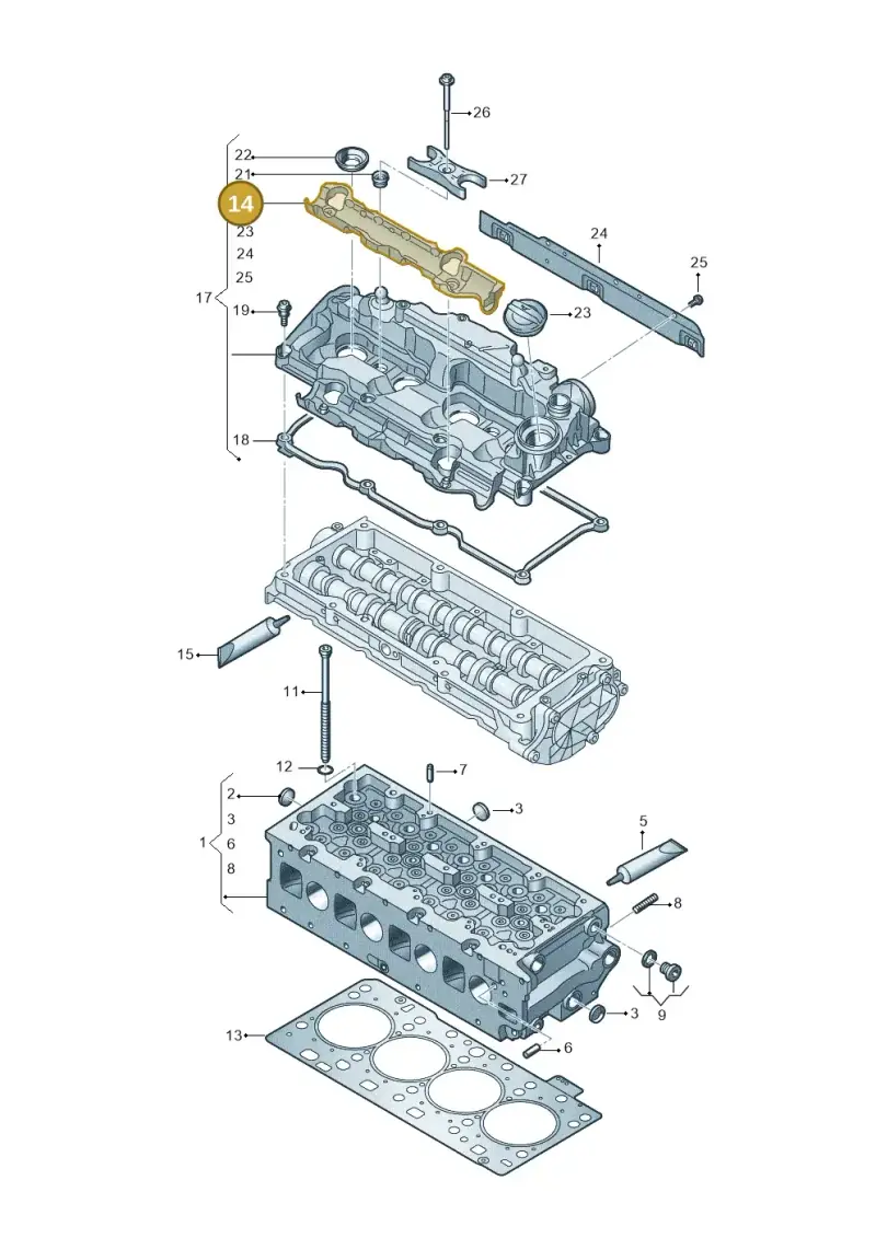 05L103198 — Volkswagen Multivan (2021-) diagram 793103066, position 14