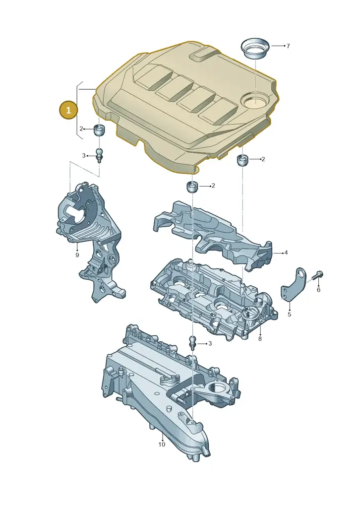 05L103925F — Volkswagen Multivan (2021-) diagram 793103092, position 1
