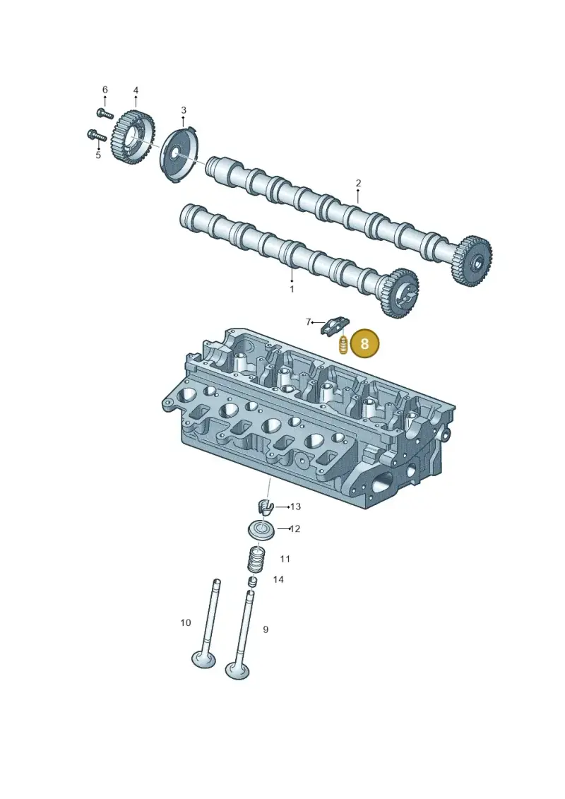 05L109521 — Volkswagen Amarok twin cab (2022-) diagram 634109300, position 8