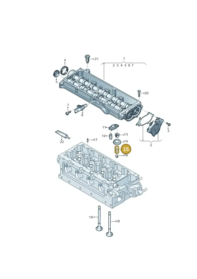05L109633C — Volkswagen Golf 2.0 BlueMotion (2019-2024) diagram 813109046, position 15