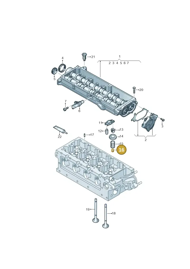 05L109675 — Volkswagen Golf 2.0 BlueMotion (2019-2024) diagram 813109046, position 16