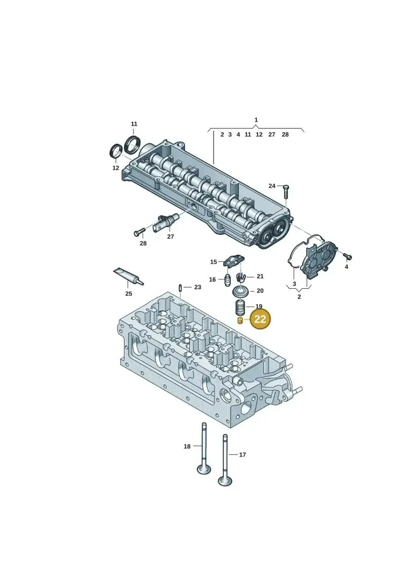 05L109675 — Volkswagen Passat estate (2023-) diagram 884109045, position 22