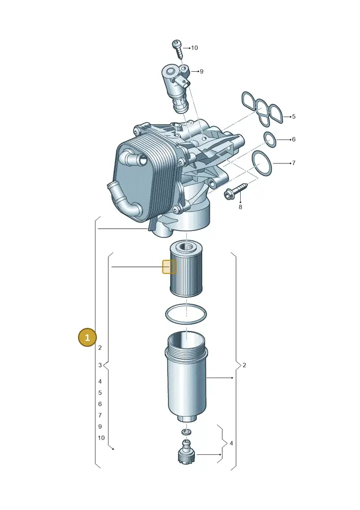 05L115389Q — Volkswagen Multivan (2021-) diagram 793115080, position 1