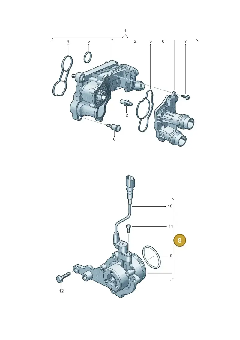 05L121011E — Volkswagen Golf 2.0 BlueMotion (2019-2024) diagram 869121120, position 8