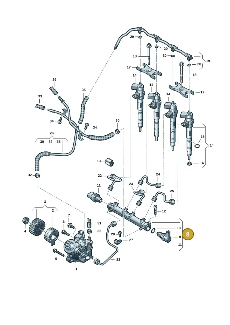 05L130089 — Volkswagen Passat estate (2023-) diagram 2ka130010, position 8