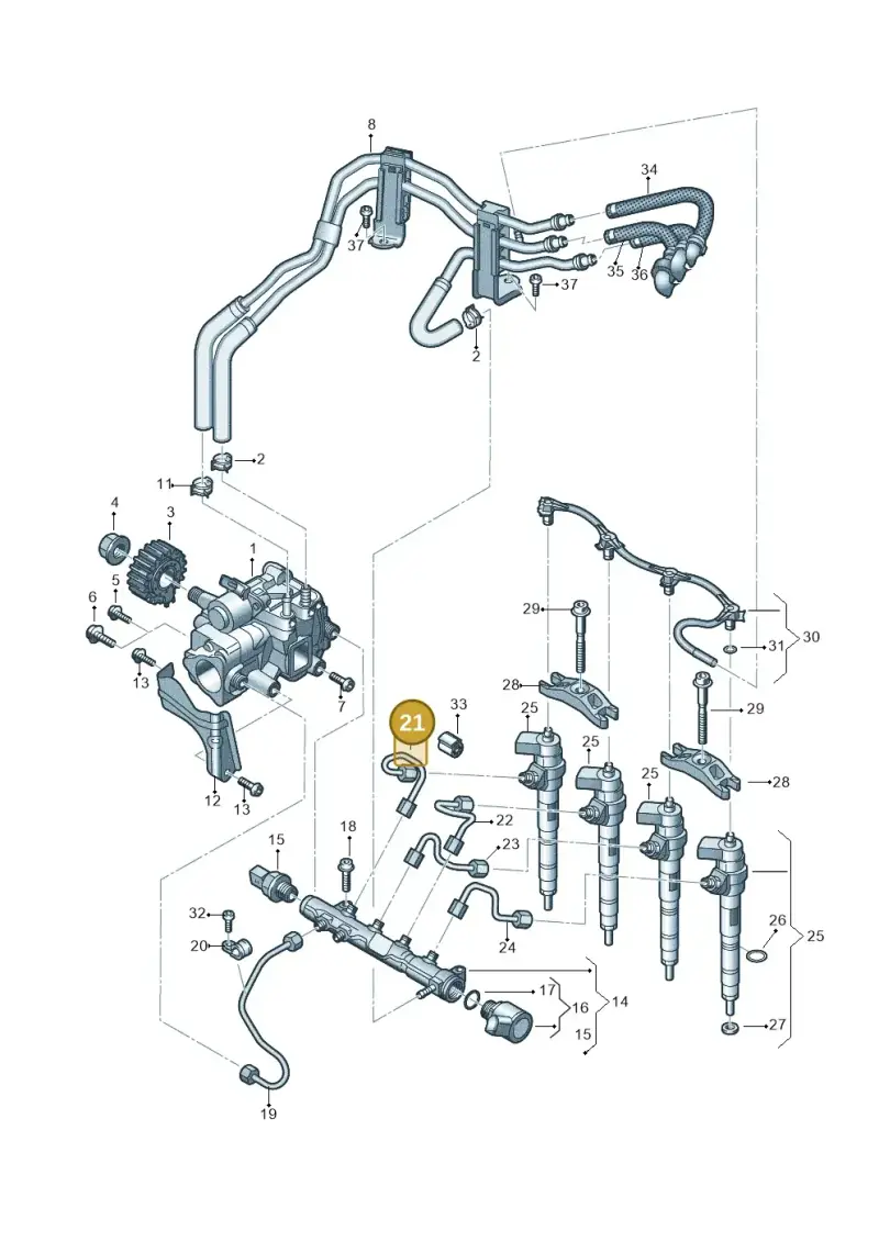 05L130301 — Volkswagen Transport. multivan (2019-2024) diagram 7ep130015, position 21