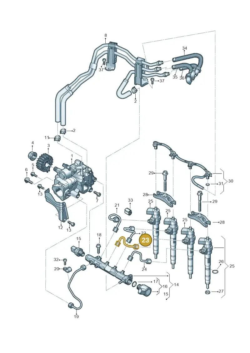 05L130303 — Volkswagen Transport. multivan (2019-2024) diagram 7ep130015, position 23