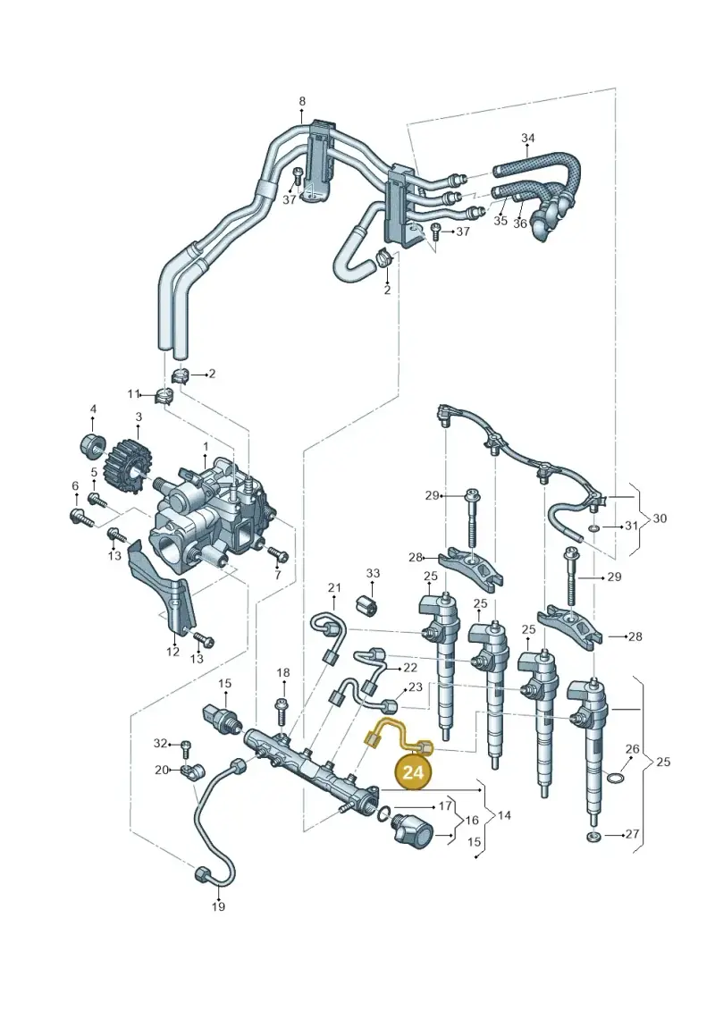 05L130304 — Volkswagen Transport. multivan (2019-2024) diagram 7ep130015, position 24