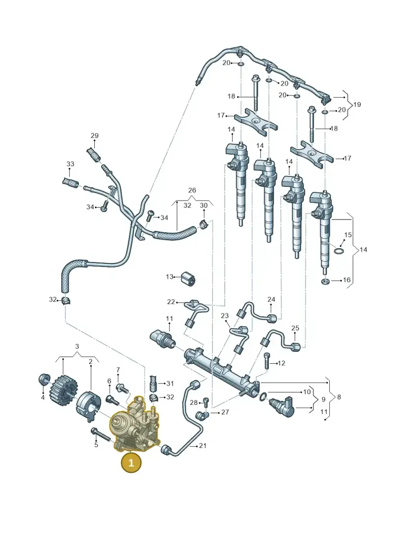 05L130755 — Volkswagen Tiguan 2.0 4Motion (2017-2024) diagram 793130020, position 1